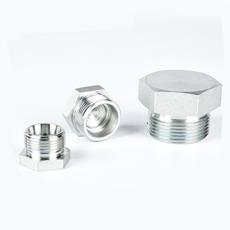 BSP ชาย Captive Seal Plug ข้อต่อท่อไฮดรอลิก