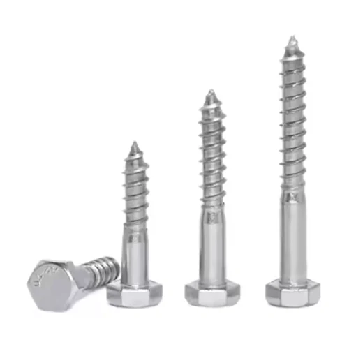Hex Head Lag Screws ที่มีคอพอดี