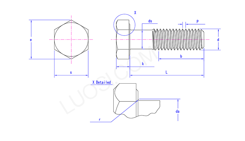 Electroplated Hexagon Head Bolt Electroplated Hexagon Head Bolt
