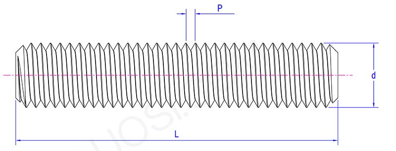 C type threaded rod for pressure vessel parameter