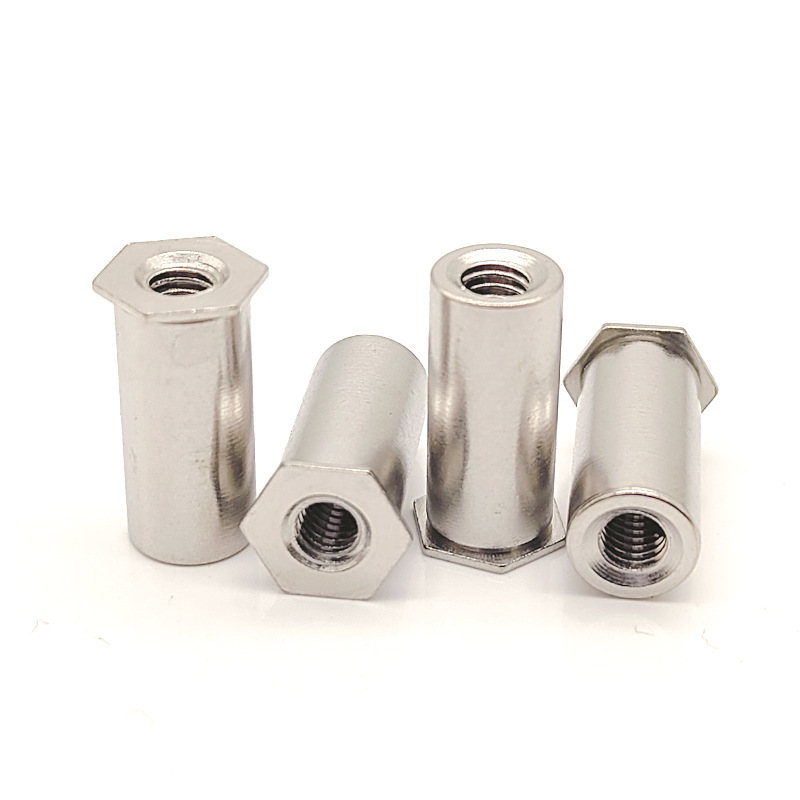 น็อตหมุดหกเหลี่ยมรูทะลุสังกะสีสีน้ำเงิน